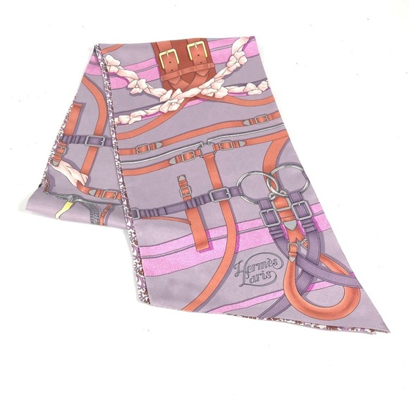 HERMES Maxi Twilly Scarf Silk Multicolor Accessory - Picture 1 of 11